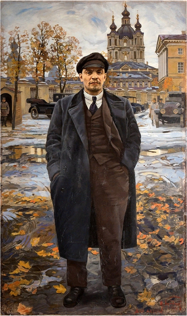 И.Бродский. Ленин на фоне Смольного. 1925.